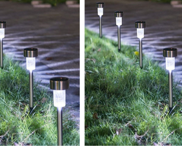 Stainless Steel Solar Powered Pathway Garden Lights (12-Pack) Only $22.99 Shipped! (Reg. $50)
