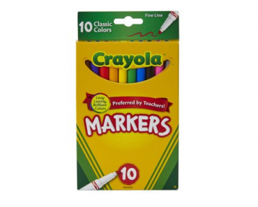 Crayola Original Fine Tip Markers – Set of 10 – Just $.97!