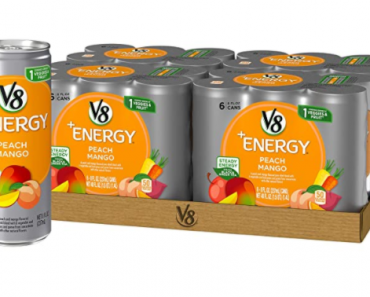 V8 +Energy, Healthy Energy Drink, Peach Mango, 8 Ounce Can (Total of 24) Only $11.97 Shipped!