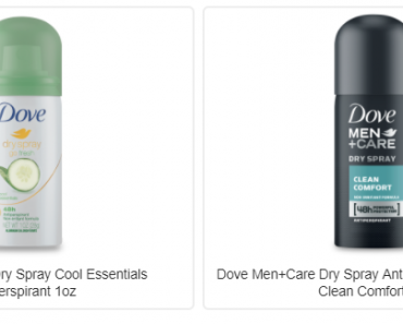 FREE Dove Spray Antiperspirant Sample!