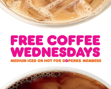 Free Coffee Wednesdays at Dunkin!
