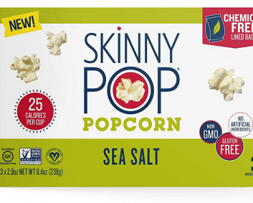 SkinnyPop Microwave Sea Salt Popcorn Bags (Pack of 12) Only $13.26 Shipped!