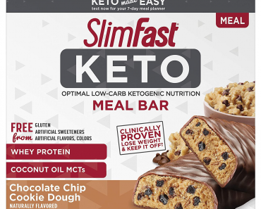 SlimFast Keto Meal Replacement Bar 5 Count Only $6.68! (Reg $9.98)