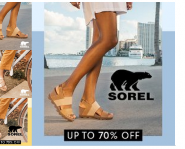 Summer Sandals From SOREL up to 70% off!