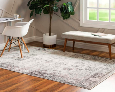 Unique Loom Sofia Traditional Area Rug, 3′ 3 x 5′ 3, Gray for Only $19.84! (Reg. $38)
