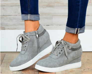 Two-Tone Wedge Sneakers (Multiple Color Options) Only $29.99! (Reg. $99.99)