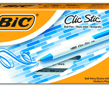 BIC Clic Stic Retractable Blue Ball Pens 12-pack Only $4.19! (Reg. $8.34)