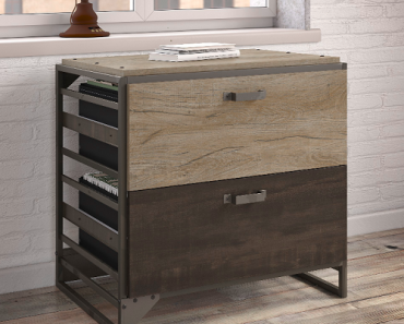Bush Furniture Refinery Lateral File Cabinet in Rustic Gray for Just $172.55 Shipped! (Reg. $300)