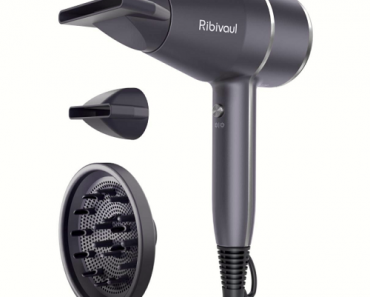Ribivaul Ionic 1875 Watt Hair Dryer in Silver Only $27.99 Shipped with code! (Reg. $50)