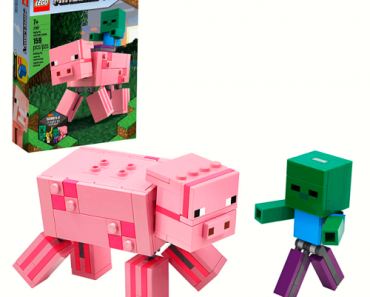 LEGO Minecraft Pig BigFig and Baby Zombie Building Set Only $9.99!