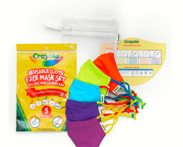 Crayola Kids Reusable Cloth Face Mask Set – 5 pk Only $22.98!