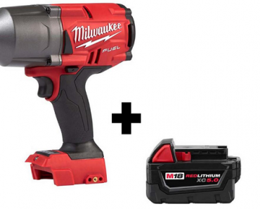 Milwaukee M18 FUEL 18-Volt Lithium-Ion Brushless Cordless 1/2 in. Impact Wrench with Free Battery Only $249 Shipped! (Reg. $378)