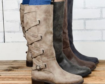 Lace-Up Detail Riding Boots – Only $38.99!