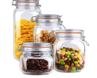 Home Basics 4-Piece Glass Canister Set – Only $11.64!
