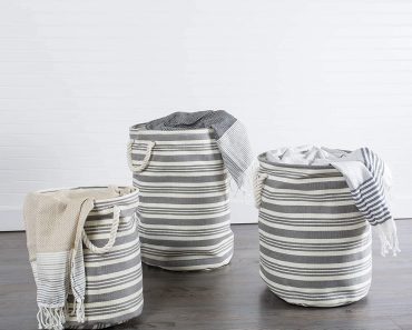DII Stripe Woven Paper Storage Bin (Urban Gray) – Only $10.61!