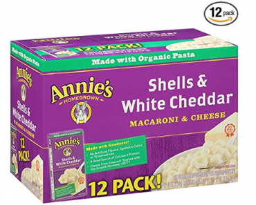 Annie’s Shells & White Cheddar Mac and Cheese (Pack of 12) – Only $12.00!