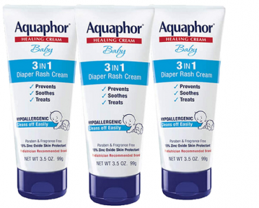 Aquaphor Baby Diaper Rash Cream 3.5 Ounce – (Pack of 3) Only $12.98 Shipped! That’s Only $4.32 Each!