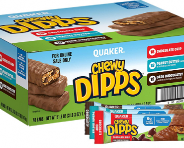 Quaker Chewy Dipps Chocolatey Covered Granola Bars – Variety Pack, 48 Bars – Just $9.09!