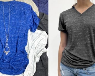 Marbled Flowy V-Neck Tees Just $10.99!
