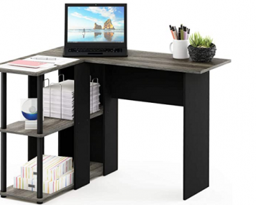 Furinno Abbott L-Shape Desk with Bookshelf Only $53.79 Shipped! Perfect for At-Home Learning!