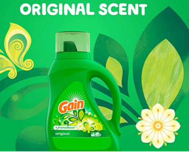 Gain Laundry Detergent Liquid Plus Aroma Boost, Original Scent, 75 oz, (Pack of 2) Only $12.08 Shipped!