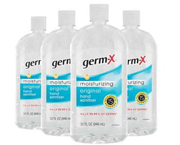 Back in Stock! Germ-X Hand Sanitizer, Original, 32 Fluid Ounce (Pack of 4) Only $17.99! That’s Only $4.49 Each!