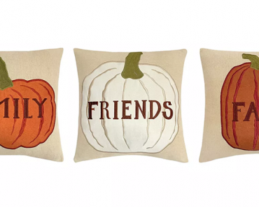 Kohl’s $10 Off $25! Earn Kohl’s Cash! Celebrate Fall Together 3-pack Pumpkin Throw Pillow Set – Just $17.99!