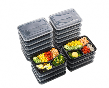 3 Compartment Meal Prep Food Containers – 20 Pack – Just $8.99!