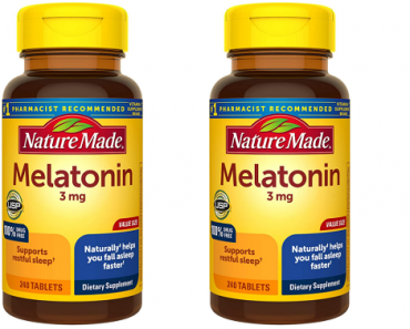 Nature Made Melatonin 3mg Tablets, 240 Count for Supporting Restful Sleep Only $4.90 Shipped!