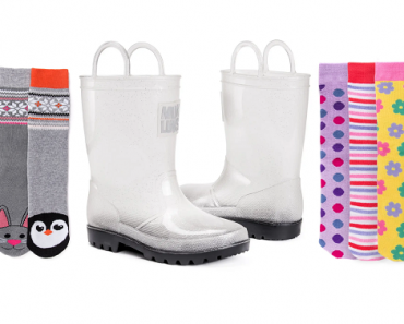 Clear Muk Luks Rainboots with 5 Pairs of Socks Only $21.99 Shipped!