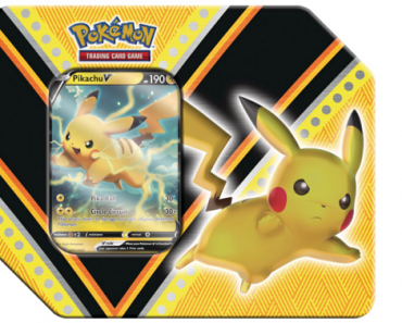 Pokémon Trading Card Game: V Powers Tin- Featuring Pikachu (Includes 1 Foil Card, 5 Booster Packs) Only $14.98!