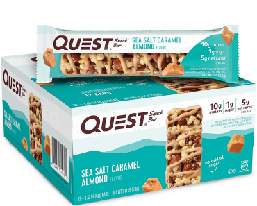 Quest Nutrition Sea Salt Caramel Almond Snack Bar 12 Count Only $10.78!