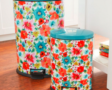 The Pioneer Woman Vintage Floral (3 Patterns) Stainless Trash Can Set Only $59 Shipped!