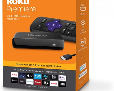 Roku Premiere HD/4K/HDR Streaming Media Player – Only $27.95!