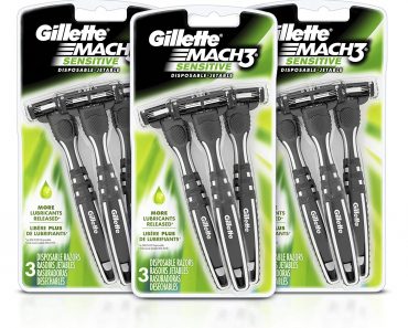 Gillette Mach3 Sensitive Men’s Disposable Razors (9 Count) – Only $13.21!