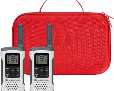 Motorola Talkabout T280 Rechargeable Two-Way Radio Bundle (White) – Only $39.99!