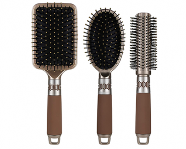 Hair Brush Set with Detangling Nylon Pins – 3 Brush Set – Just $10.44! Price drop!