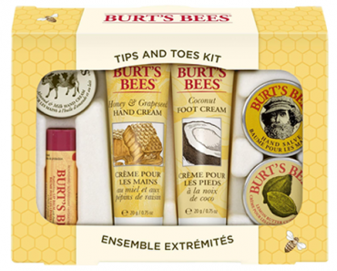 Burt’s Bees Tips and Toes Kit Gift Set, 6 Travel Size Products in Gift Box – Just $7.99!