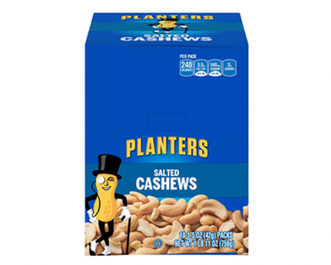 Planters Salted Cashews, 1.5 oz. Bags – 18 Pack – Just $6.39! Prime Day 2020 Deals!