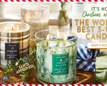 Bath & Body Works: $11.95 3-Wick Candles Today Only!