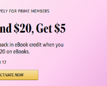 Amazon Prime: FREE $5 eBook Credit with $20 eBook Purchase!