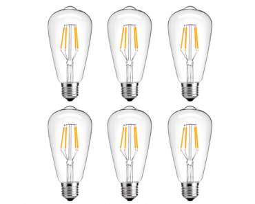 Vintage Edison LED Light Bulbs – Pack of 6 – Just $13.99!