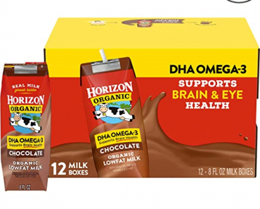 Horizon Organic Shelf Stable, Lowfat Organic Milk Box, Chocolate (Pack of 12) – Only $9.60 Shipped!