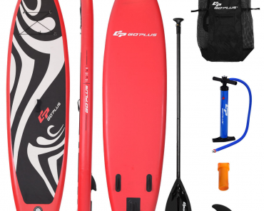 Goplus 10′ Inflatable Stand Up Paddle Board Only $308.99! (Reg $599.99)