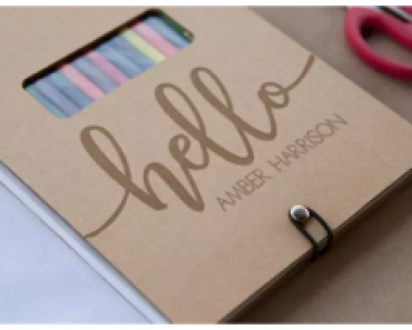 Personalized Sketch Pad with Colored Pencils