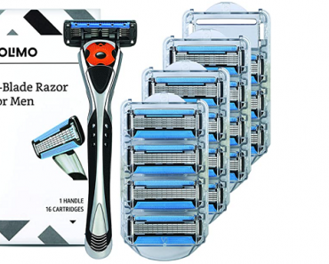 Prime Members! Solimo 5-Blade MotionSphere Razor for Men with Trimmer, Handle & 16 Cartridges Only $13.49 Shipped! (Reg. $18) Great Reviews!