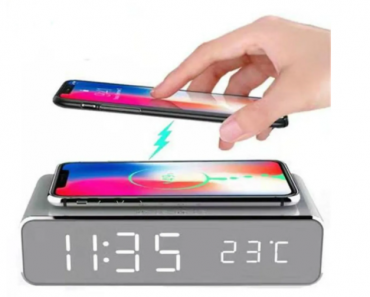 Wireless Charging Digital Alarm Clock Just $19.99 Shipped!