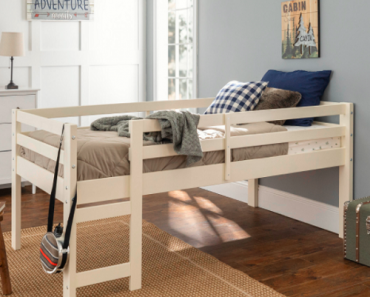 Walker Edison Furniture Traditional Solid Wood Twin Loft Bed in White Only $162.99 Shipped! (Reg. $245.47)