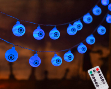 30 LED Halloween Eyeball String Lights with 8 Color Modes Only $12.99! (Reg. $21.99)
