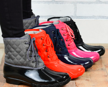 Darling Two-Tone Quilted Boots Only $32.99! (Reg. $100)